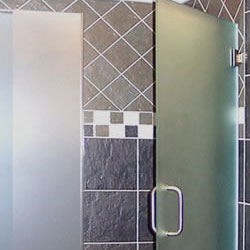 Shower door glass